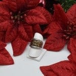 Silver Brass Floral Ring
