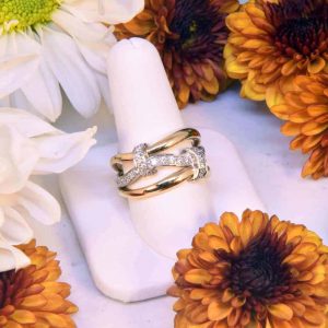 White and Yellow Gold Diamond Ring