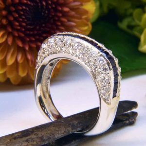 Platinum Sapphire and Diamond Ring $5,490