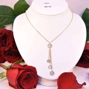 Yellow Gold Mother of Pearl Necklace