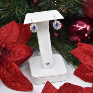 White Gold Sapphire and Diamond Earrings $3,150