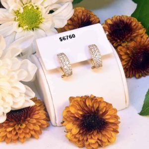 Yellow Gold Diamond Hoop Earrings