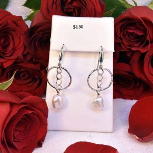 Silver Pearl Earrings