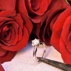 White Gold Diamond Solitaire Engagement Ring