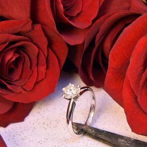 White Gold Diamond Solitaire Engagement Ring