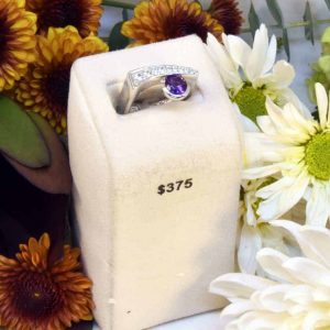 Sterling Silver Amethyst and White Sapphire Ring