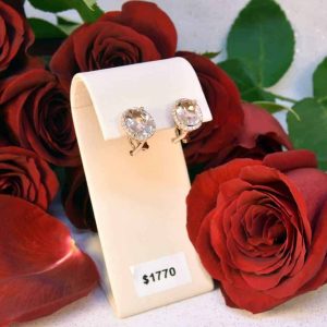 Rose Gold Morganite and Diamond Earrings