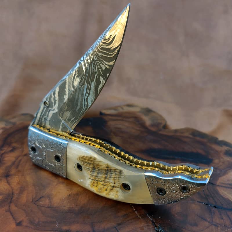 Buffalo Horn Pocket Knife