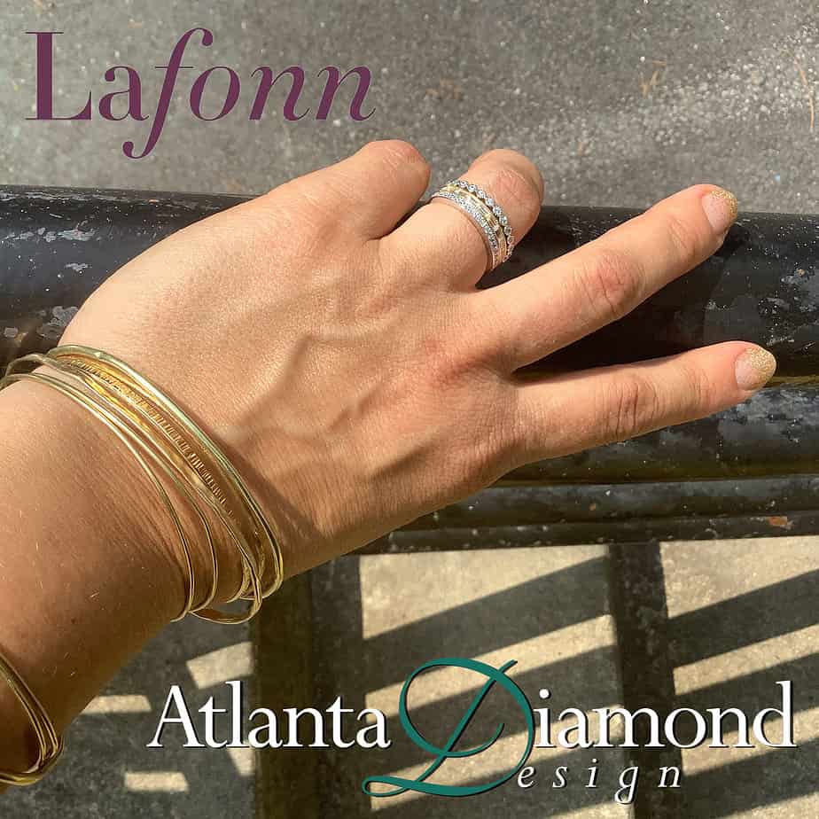 Lafonn eternity band ring stack