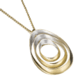 SS/18K YG PL Bubble Pendant and Chain