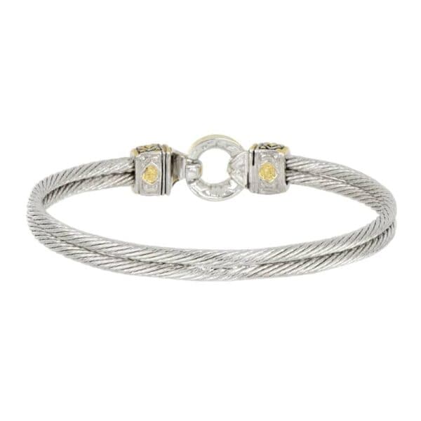 Antiqua Pavé Circle Double Wire Bracelet 7″ Antiqua Pavé Circle Double Wire Bracelet 7″