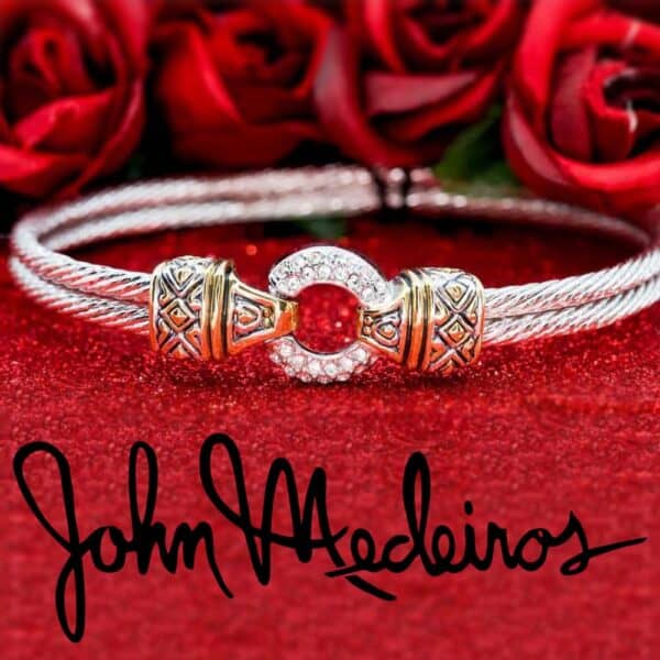 Antiqua Pavé Circle Double Wire Bracelet 7″ Antiqua Pavé Circle Double Wire Bracelet 7″