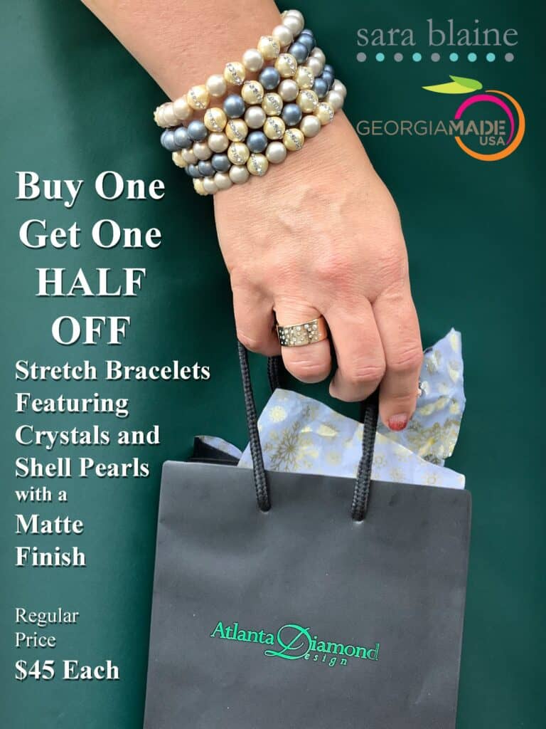 Buy One Get One Half Off Crystal and Shell Pearl Bracelets