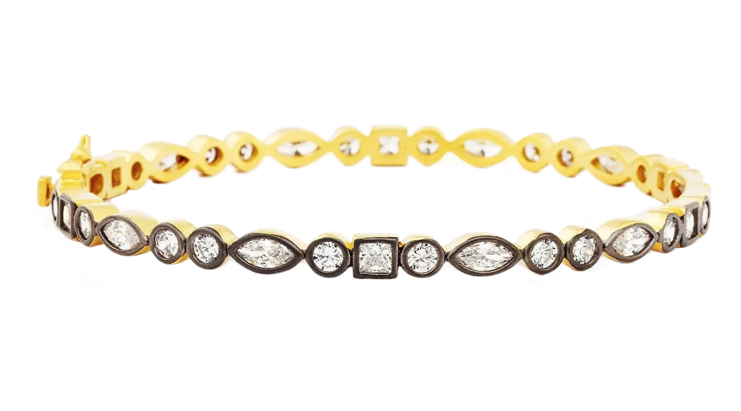 Freida Rothman Signature Mixed Shape Bangle