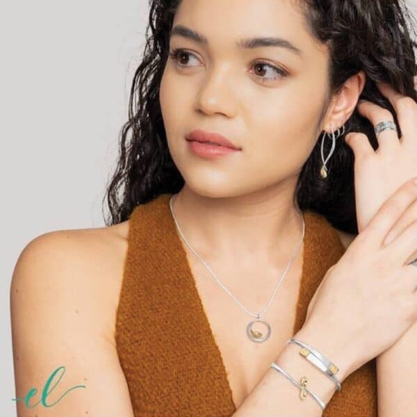 14K Yellow Gold and Sterling Silver Be-Leaf Bracelet 14K Yellow Gold and Sterling Silver Be-Leaf Bracelet