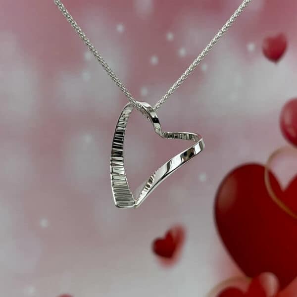 SS “Cherish”  Heart  Pend With 18″ Chain