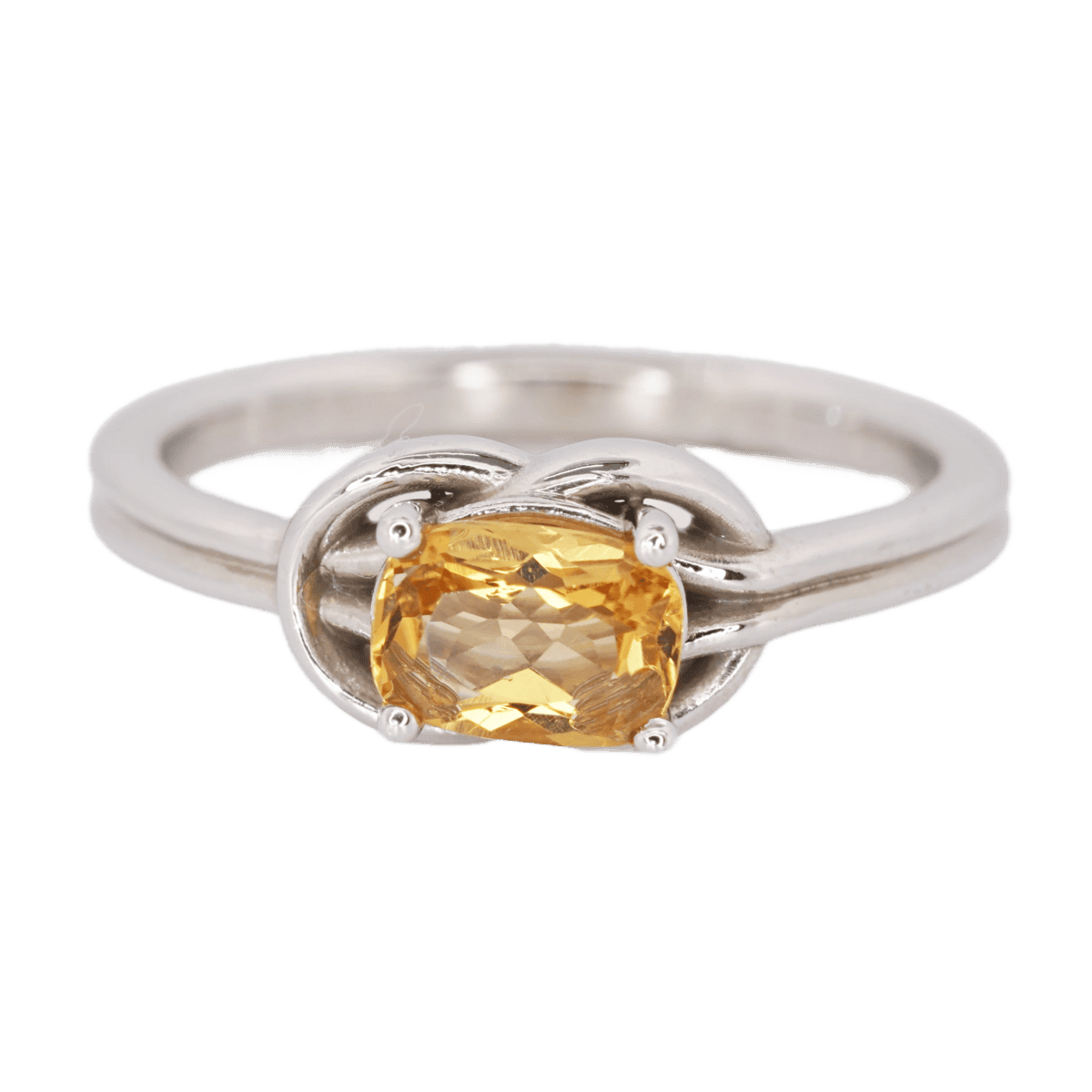 Citrine Love Knot Ring
