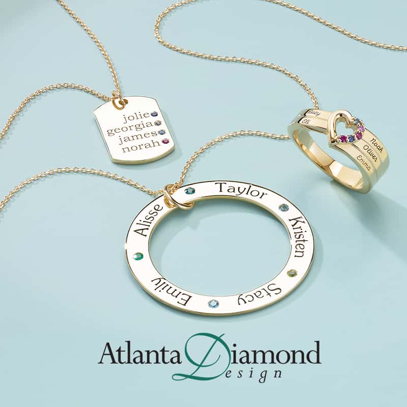 Customizable Family Jewelry with Gemstones and Engraving