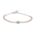 14K WG  Emerald  and diamond Bracelet