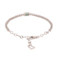 14K WG  Emerald  and diamond Bracelet