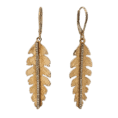14K YG Dangle Feather Earrings + .25 CTW Diam+ Handmade by Izzy