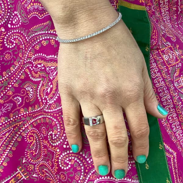 14K WG Flexible Diamond Tennis Bracelet with 1.11 CTTW