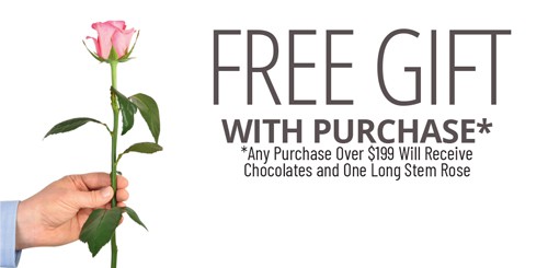 Free rose and chocolates with any $199 jewelry purchase through Valentine's Day