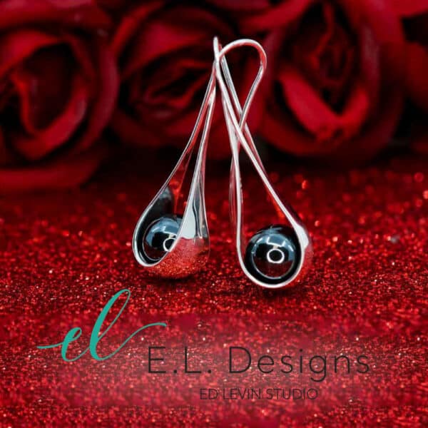 Sterling Silver Hematite Captivating Earrings