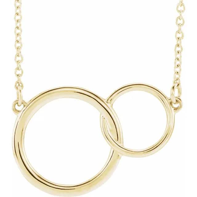 Interlocking Circle Gold Necklace