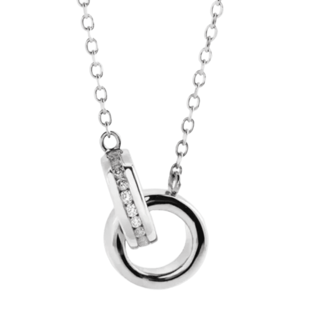 Interlocking Circle Diamond Necklace