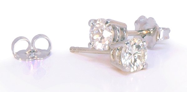One Carat Lab-Created Diamond Stud Earrings