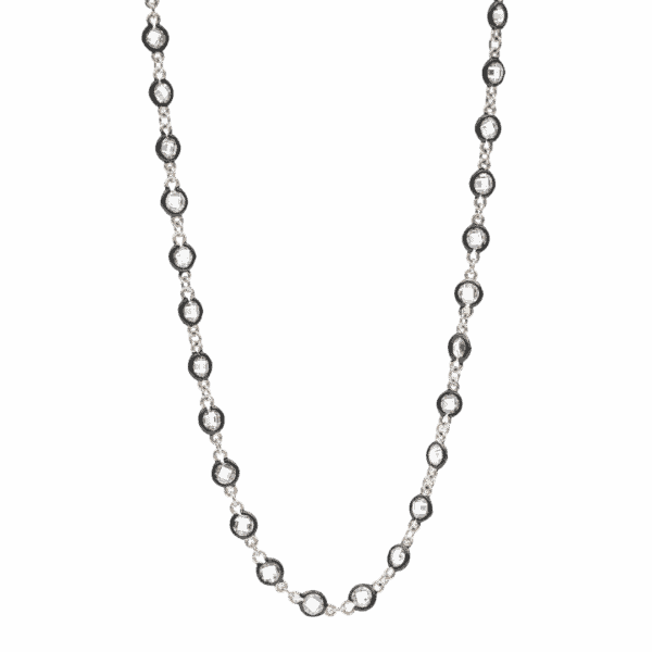 Sterling Silver Embellished CZ Wrap Necklace Sterling Silver Embellished CZ Wrap Necklace