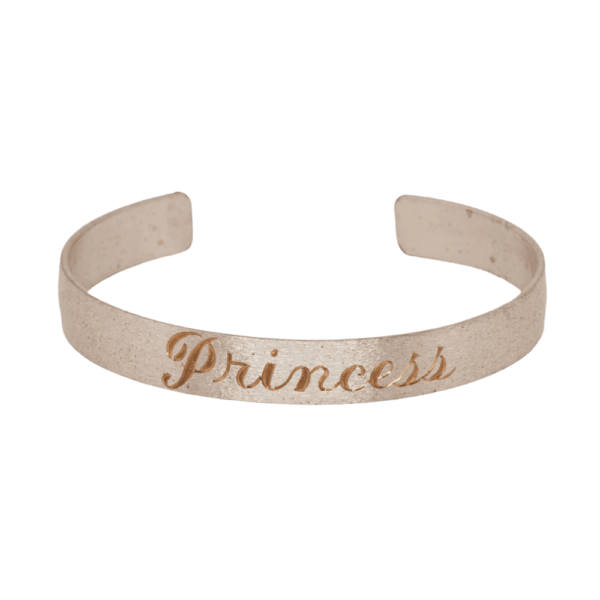 SS/ GP “Princess” Engraved Cuff Sz 6