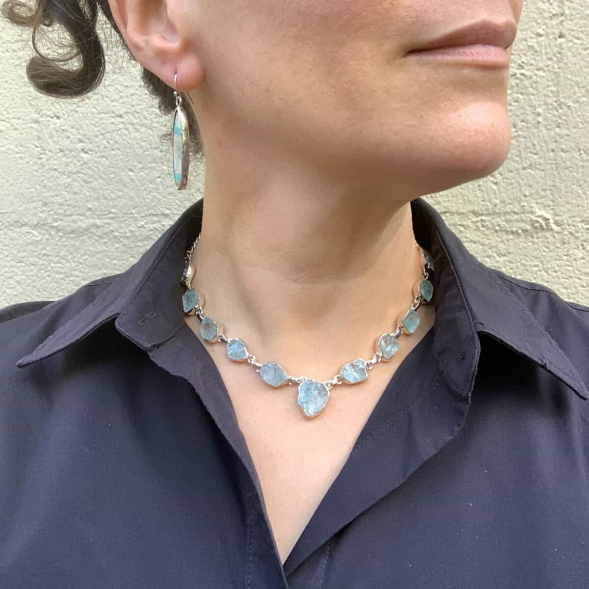 Rough Aquamarine Necklace