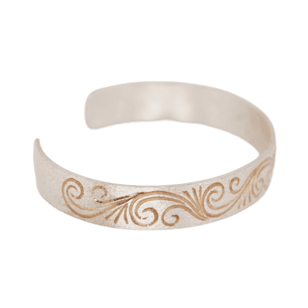 SS/GP Hand Engraved Design Cuff Sz 4.5 SS/GP Hand Engraved Design Cuff Sz 4.5