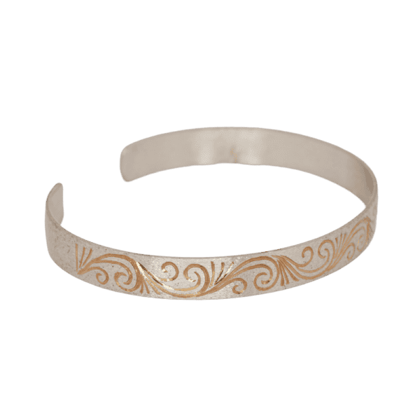 SS/GP Scroll Engraving Cuff Sz 7 SS/GP Scroll Engraving Cuff Sz 7