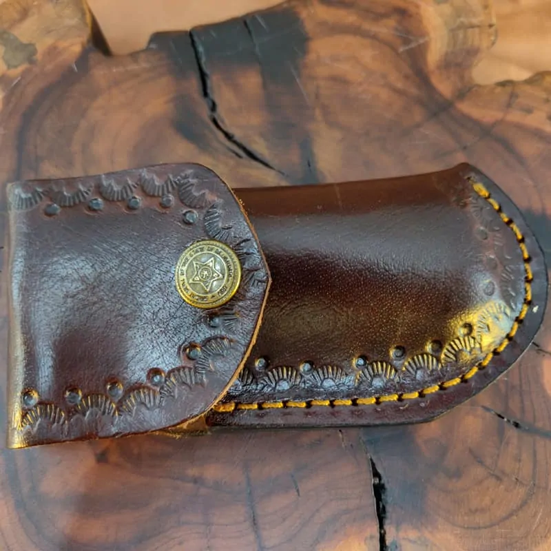 Brown leather sheath