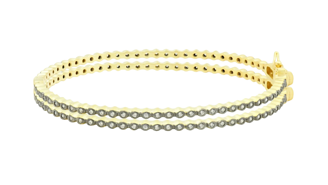 Freida Rothman Signature Pavé Hinge Bangle