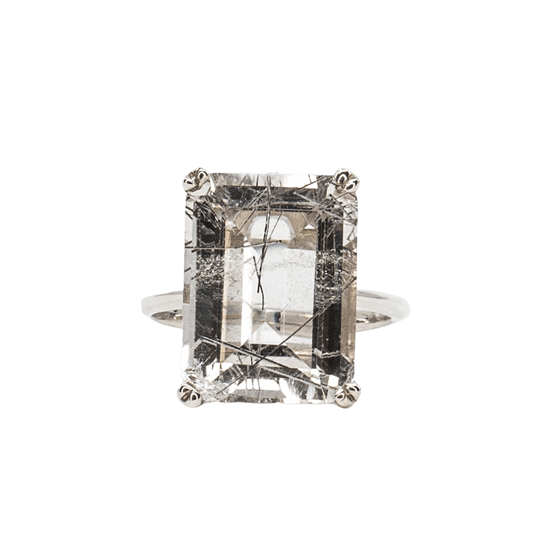 Sterling Silver Rutilated Quartz Ring | Atlanta Diamond Design