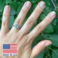 14K Yellow Gold Aquamarine Sapphire Diamond Ring