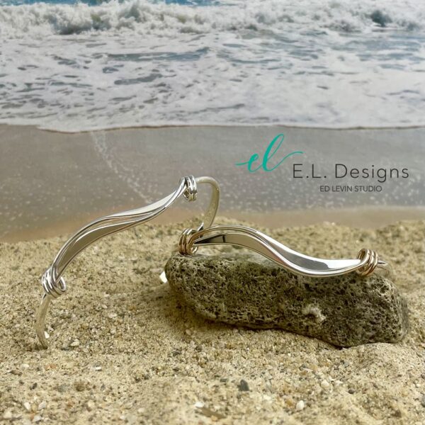 Sterling Silver and 14K Yellow Gold Wrap and Weave Bracelet Sterling Silver and 14K Yellow Gold Wrap and Weave Bracelet