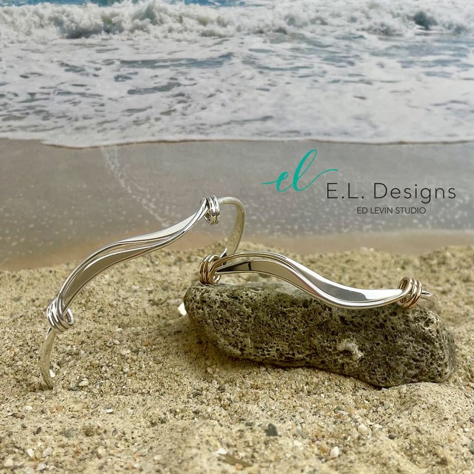Sterling Silver and 14K Yellow Gold Wrap and Weave Bracelet - Image 3