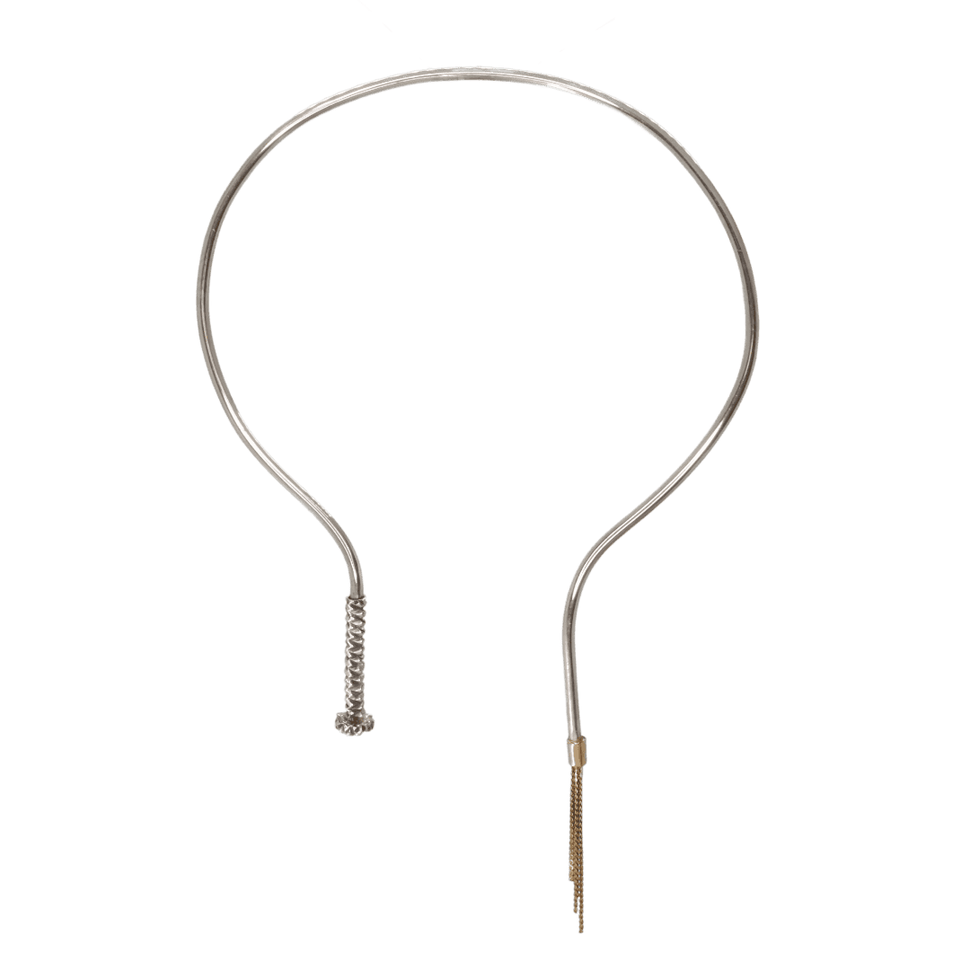 silver whip necklace