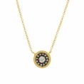 Sterling Silver and Vermeil Nautical CZ Button Necklace
