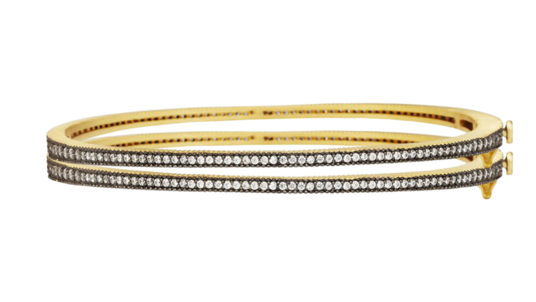 Freida Rothman Classic Pavé Hinge Bangle
