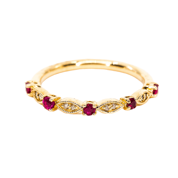 YellowGold Ruby StackRing 00267496