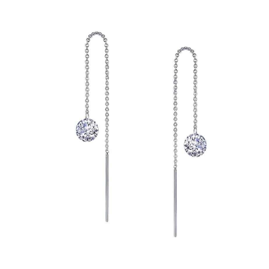 Simulated Diamond Threader Drop Earrings | Atlanta Diamond Design