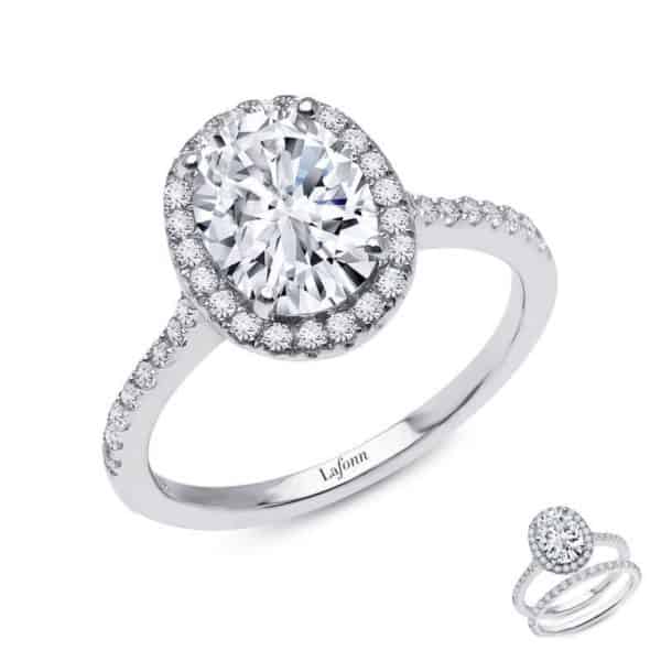 Sterling Silver Simulated Diamond Halo Ring