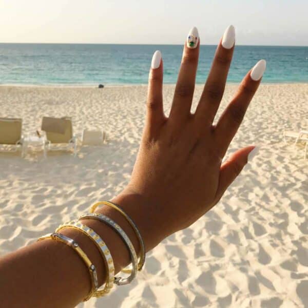 Sterling Silver and Vermeil Signature Thin Pave CZ Hinged Bracelet Sterling Silver and Vermeil Signature Thin Pave CZ Hinged Bracelet