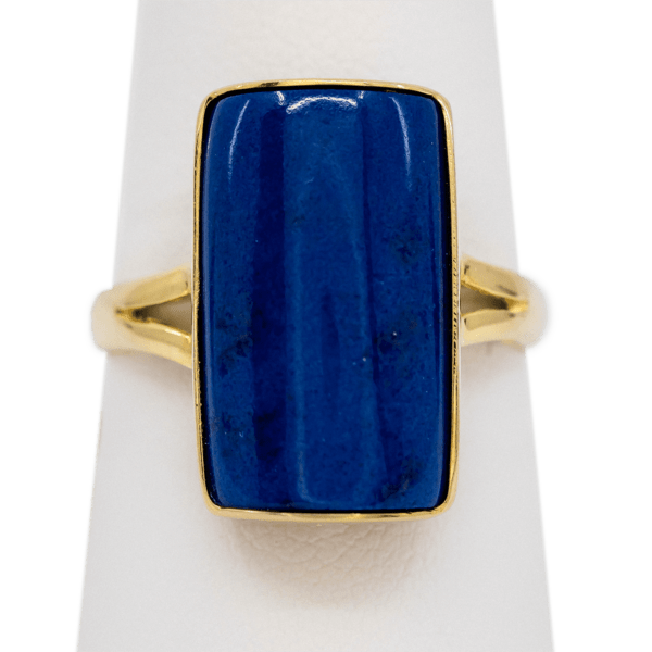 18K Yellow Gold Lapis Lazuli Ring